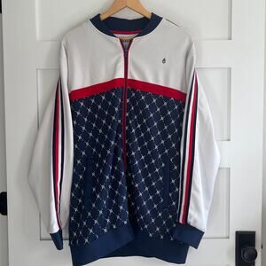 Reason Track Jacket Men XXL Multicolor Full Zip Casual Monogram Designer